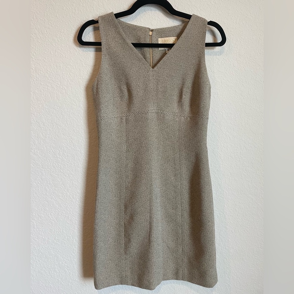 Vintage 1990s 2000s Alberto Makali Beige Mini Dress sz 4